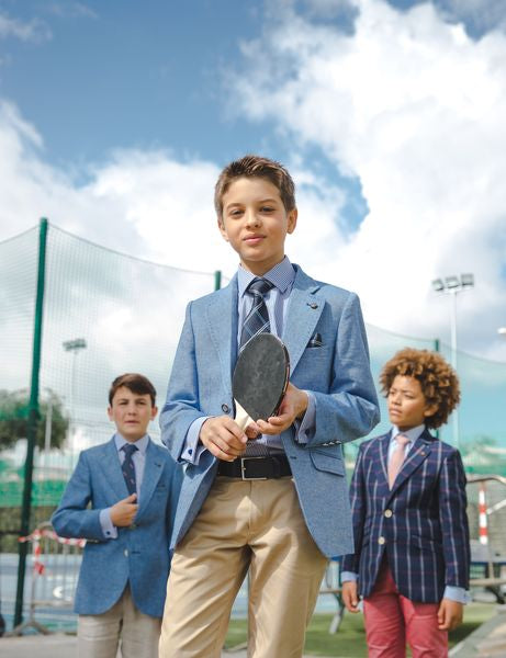 One Varones Boys Pale Blue Blazer:- 10-0407678