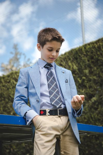 One Varones Boys Pale Blue Blazer:- 10-0407678