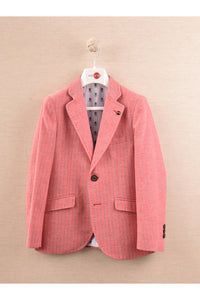 One Varones Boys Pink Stripe Blazer:-10-04078 40