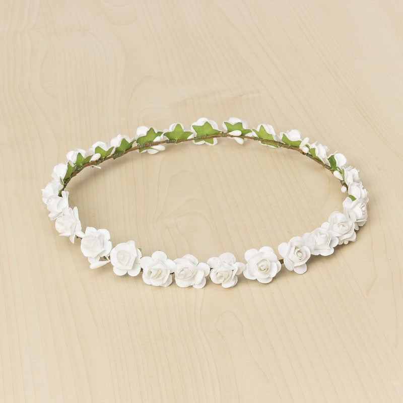 KINDLE Floral Crown With Little Roses :- White
