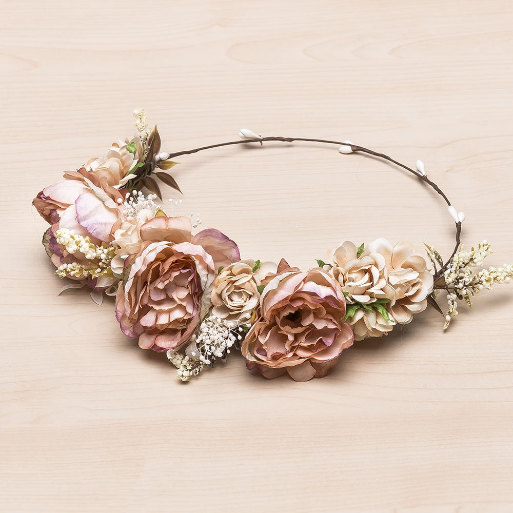 KINDLE Dunya Crown For Hair:- Pink