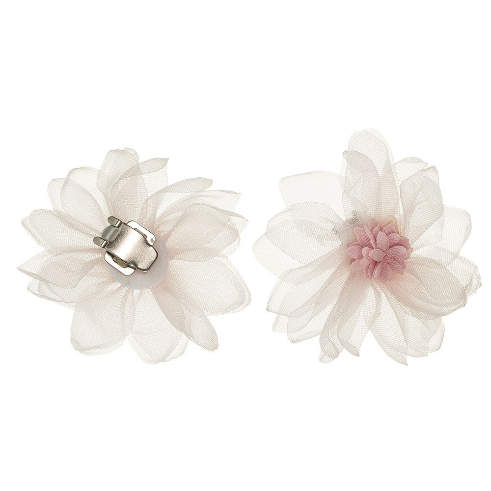 KINDLE Pack Of 2 Shoe Clips With Flower:- Pale Pink