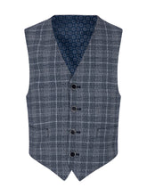 Load image into Gallery viewer, SALE 1880 Club Boys Navy Check Waistcoat:- 132 55194 28
