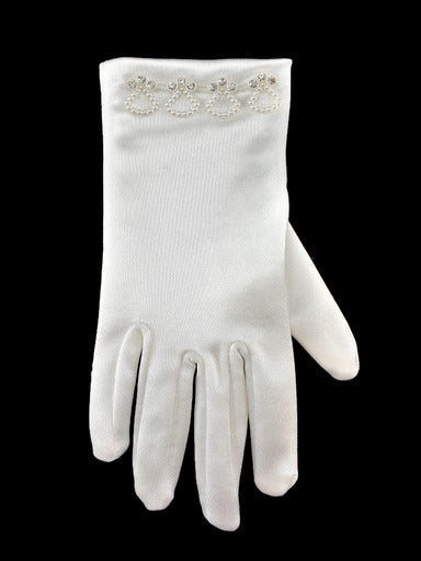 Little People Girls White Communion Gloves LP805