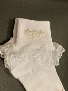 Little People Girls Communion Socks 5161
