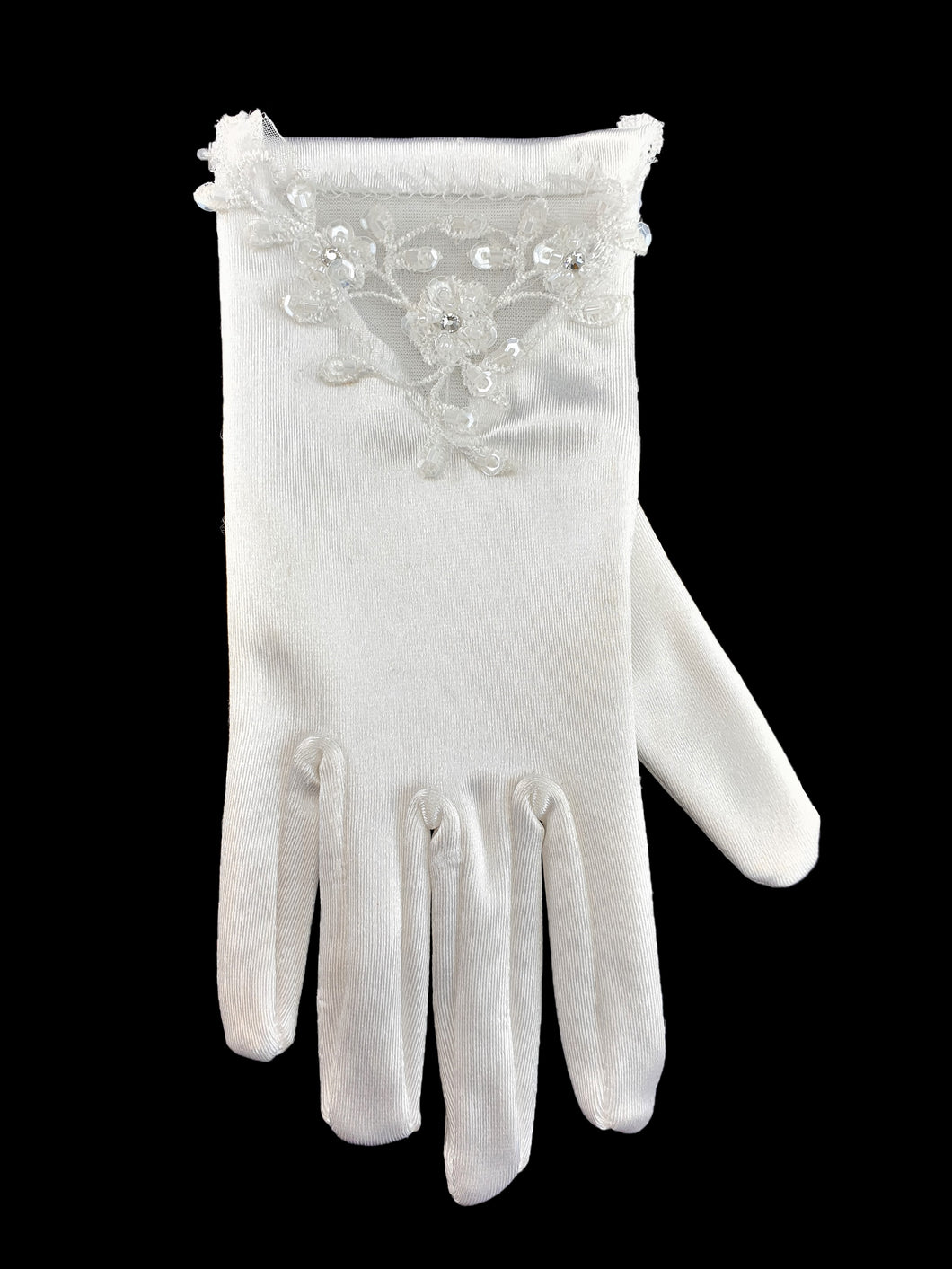 Little People Girls White Communion Gloves LP752
