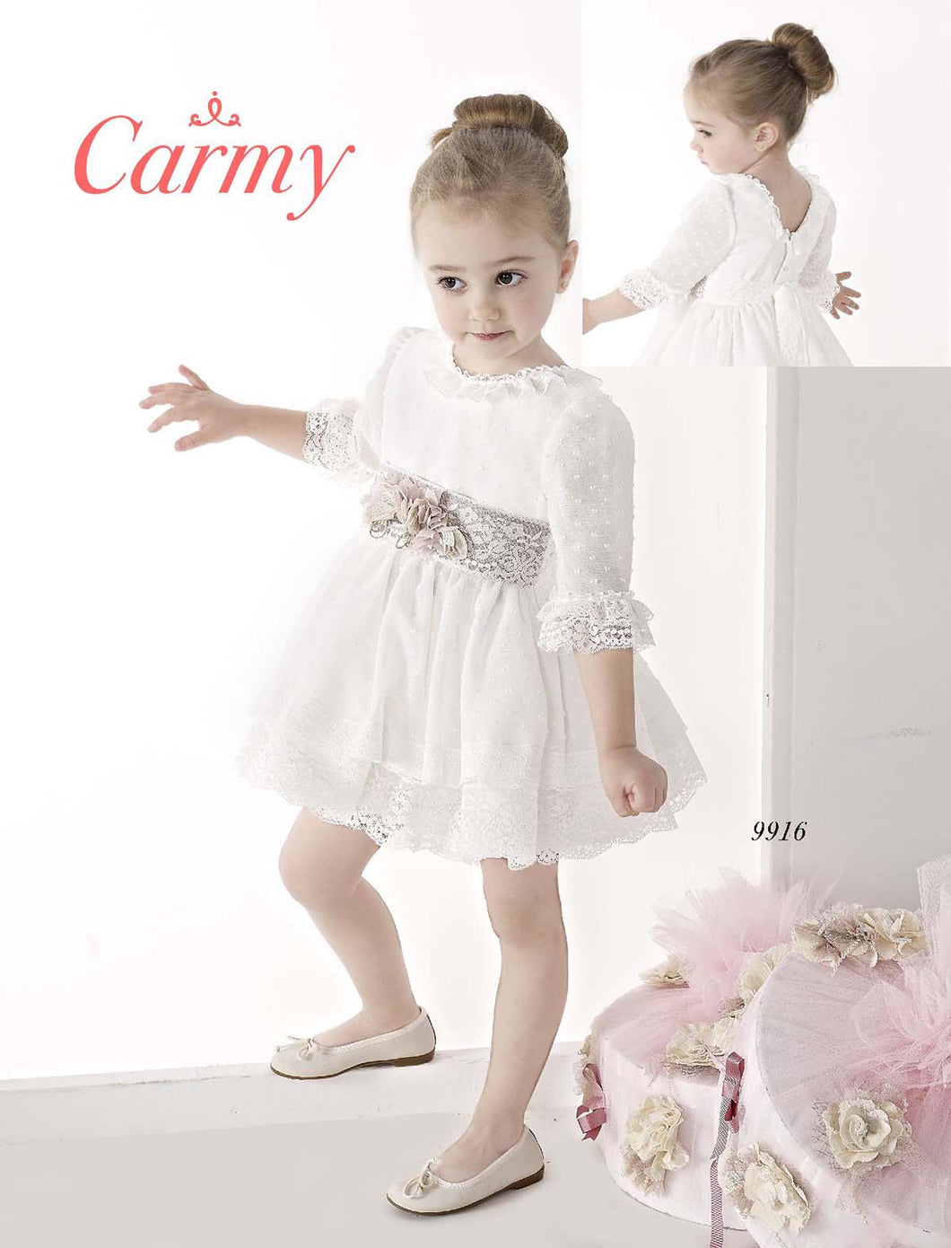 SALE Carmy Flower Girl Dress 9916G - Ivory