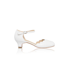 SALE Perfect Bridal White Communion Shoes:- Avery Heel