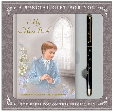 First Holy Communion Boys Prayer Book Gift Set