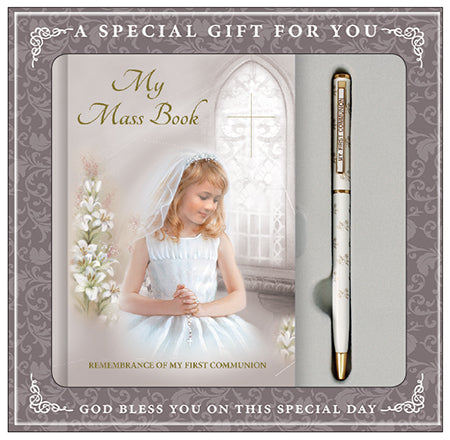 First Holy Communion Girls Prayer Book Gift Set