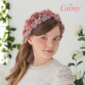 Carmy Girls Communion Hair Accessory:- CTI2108 Ivory
