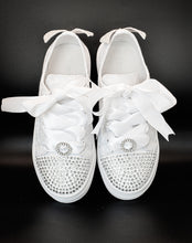 Load image into Gallery viewer, Sweeties By Sweetie Pie Girls White Sneaker Shoes:- Elsa Flats
