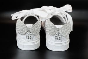 Sweeties By Sweetie Pie Girls White Sneaker Shoes:- Elsa Flats