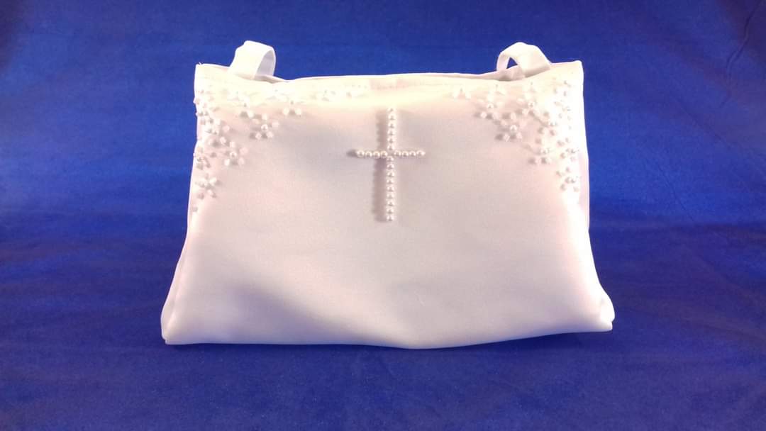 Celebrations Girls White Communion Bag CB050