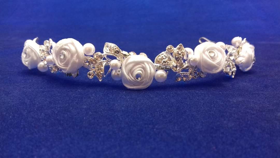 Celebrations Diamante & Floral Tiara CH117