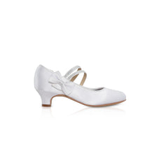 Load image into Gallery viewer, Perfect Bridal White Communion Shoes:- Felicity Heel
