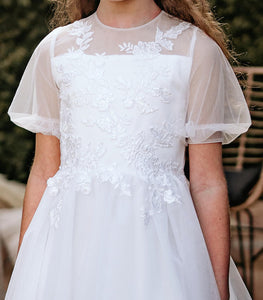 SALE COMMUNION DRESS Emmerling Girls White Communion Dress:- Gea Age 8 & 10