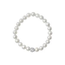 Load image into Gallery viewer, KINDLE Girls Holy Communion Stretchy Pearl Bracelet:- Crystal Ball:- HSBR088A

