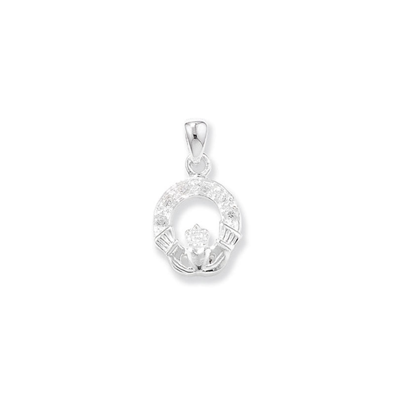 KINDLE Girls C/Z Claddagh Necklace:- HSP175A