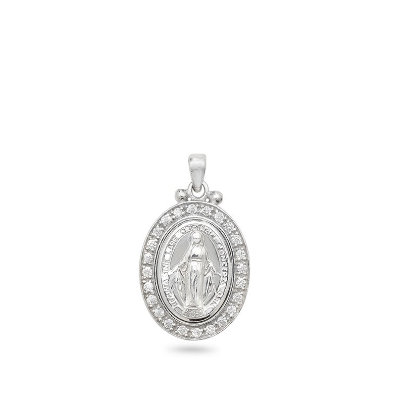 KINDLE Girls C/Z Miraculous Medal Necklace:- HSP378A