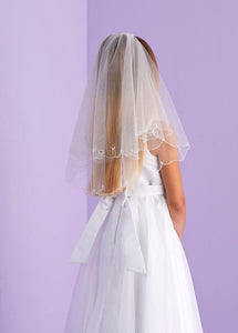 Peridot Girls White Holy Communion Veil:- Hope