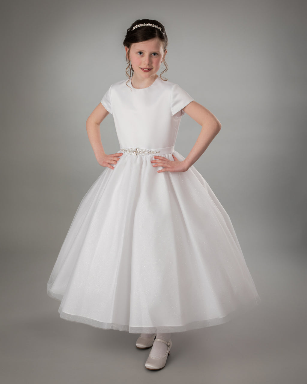 SALE COMMUNION DRESS Paula's Communion Girls White Communion Dress:- PJ05