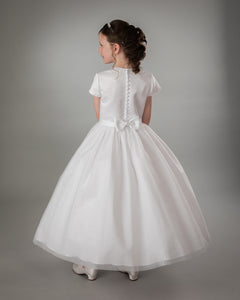 Paula's Communion Girls White Communion Dress:- PJ05