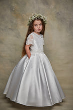 Load image into Gallery viewer, SALE COMMUNION DRESS Isabella Girls White Communion Dress:- IS23444 AGE 7 &amp; 8
