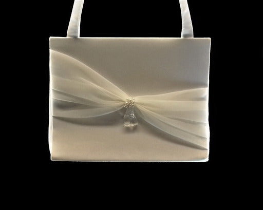 Little People Girls White Communion Bag:- 4034