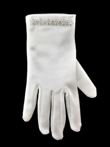 Little People Girls White Communion Gloves LP806