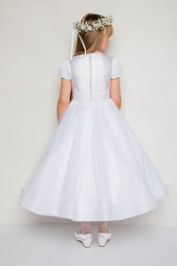 Koko Girls White Communion Dress:- KO22363