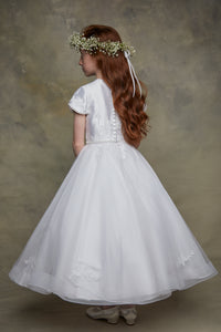 KOKO Girls White Communion Dress:- KO23979