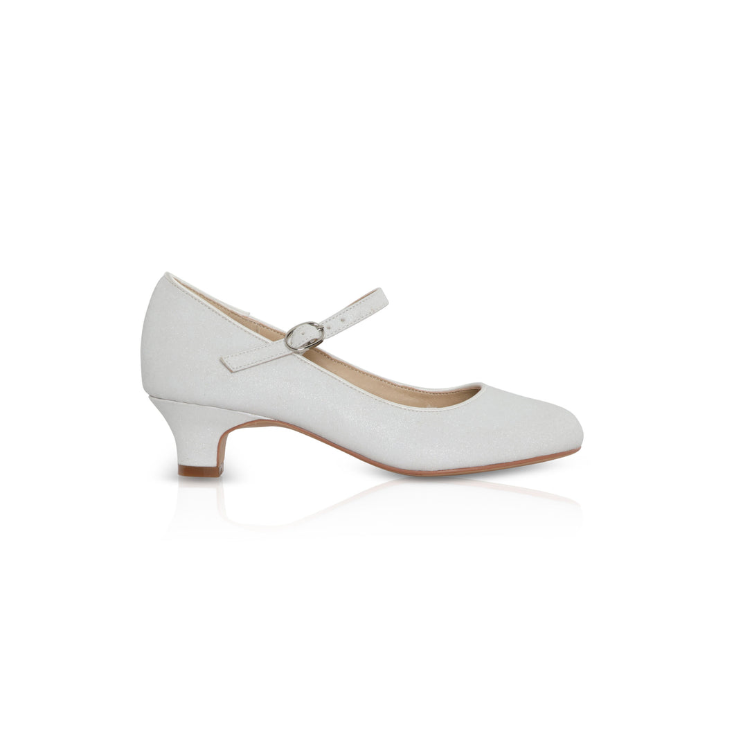 Perfect Bridal White Communion Shoes:- Kylie Heel