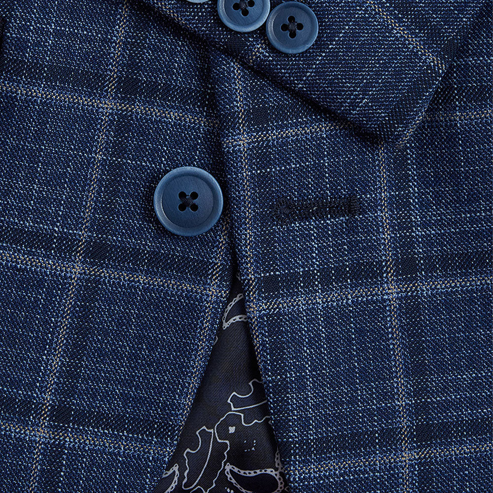 SALE 1880 Club Boys Dark Navy Check Blazer:- 112 15142 27 LAST ONE AGE 6