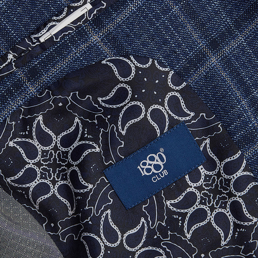 SALE 1880 Club Boys Dark Navy Check Blazer:- 112 15142 27 LAST ONE AGE 6