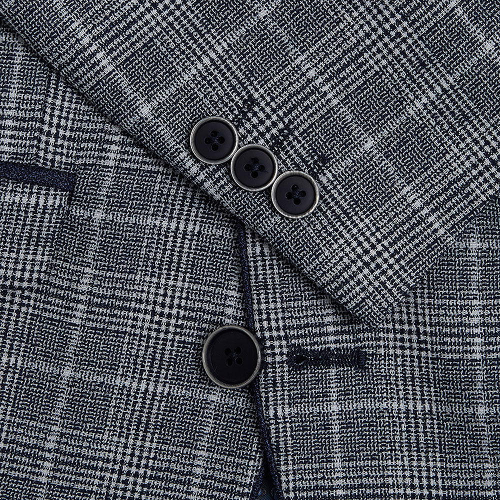 SALE 1880 Club Boys Navy Check Blazer:- 132 15152 28 Age 5 & 6
