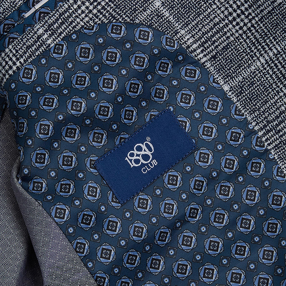 SALE 1880 Club Boys Navy Check Blazer:- 132 15152 28 Age 5 & 6