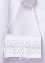 Load image into Gallery viewer, Peridot Girls White Communion Bag:- Violet
