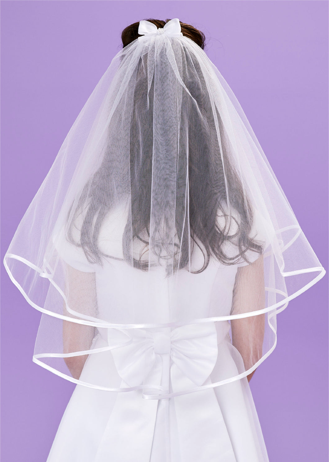 Peridot Girls White Holy Communion Veil:- Darcy