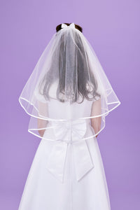 Peridot Girls White Holy Communion Veil:- Darcy