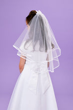 Load image into Gallery viewer, Peridot Girls White Holy Communion Veil:- Darcy
