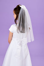 Load image into Gallery viewer, Peridot Girls White Holy Communion Veil:- Fallon
