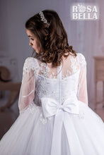 Load image into Gallery viewer, Rosa Bella By Sweetie Pie Girls White Communion Dress:- RB629
