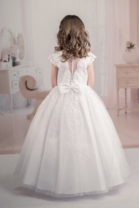 SALE COMMUNION DRESS Rosa Bella By Sweetie Pie Girls White Communion Dress:- RB630 Age 6 & 7
