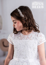 Load image into Gallery viewer, Rosa Bella By Sweetie Pie Girls White Communion Dress:- RB631
