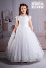 Load image into Gallery viewer, Rosa Bella By Sweetie Pie Girls White Communion Dress:- RB632
