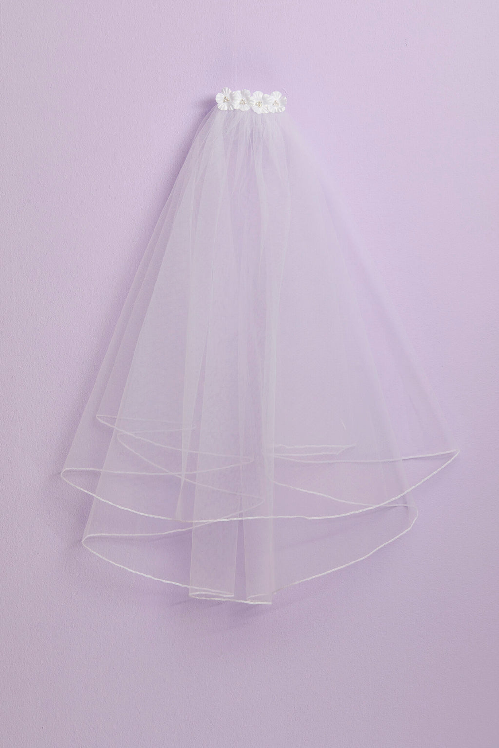 Peridot Girls White Holy Communion Veil:- Robyn