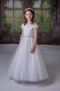 SALE COMMUNION DRESS Sweetie Pie Girls White Communion Dress:- 4001 Age 8, 9, 12 & 14