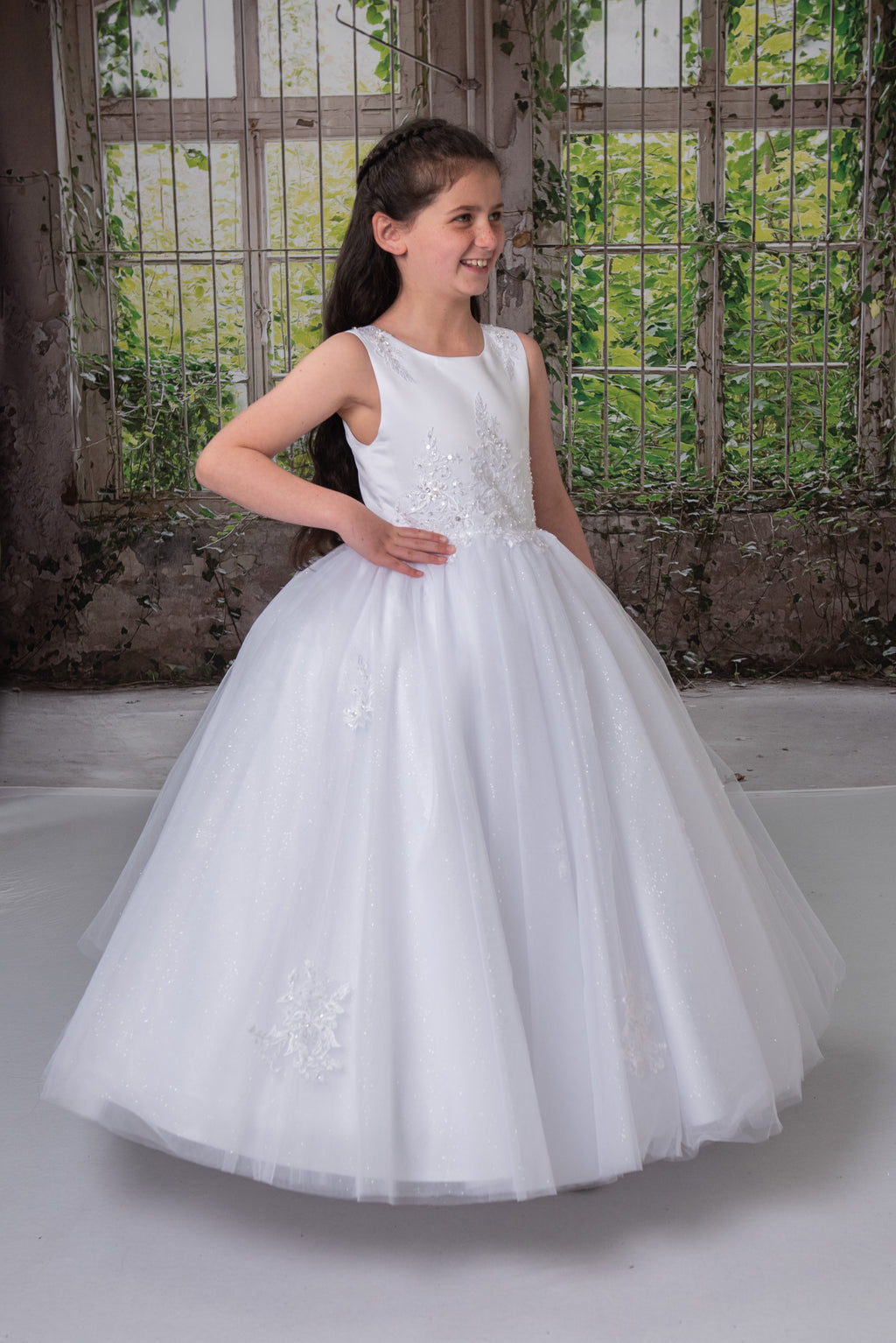 SALE COMMUNION DRESS Sweetie Pie Girls White Communion Dress:- 4063 AGE 8