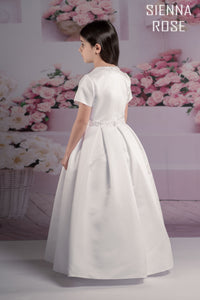 Sienna Rose By Sweetie Pie Girls White Communion Dress:- SR703